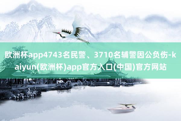 欧洲杯app4743名民警、3710名辅警因公负伤-kaiyun(欧洲杯)app官方入口(中国)官方网站