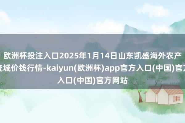 欧洲杯投注入口2025年1月14日山东凯盛海外农产物物流城价钱行情-kaiyun(欧洲杯)app官方入口(中国)官方网站