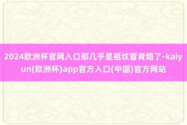 2024欧洲杯官网入口那几乎是祖坟冒青烟了-kaiyun(欧洲杯)app官方入口(中国)官方网站