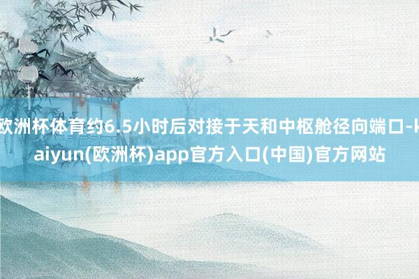 欧洲杯体育约6.5小时后对接于天和中枢舱径向端口-kaiyun(欧洲杯)app官方入口(中国)官方网站