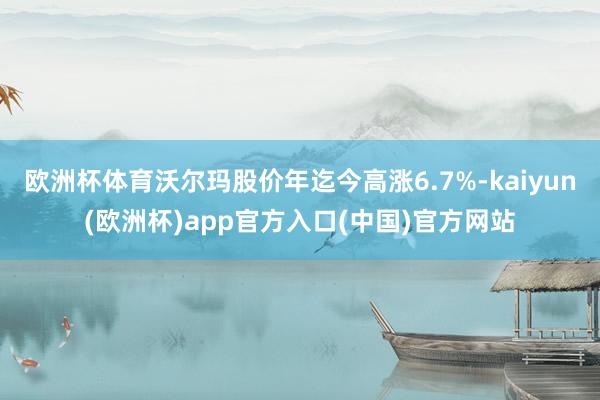 欧洲杯体育沃尔玛股价年迄今高涨6.7%-kaiyun(欧洲杯)app官方入口(中国)官方网站