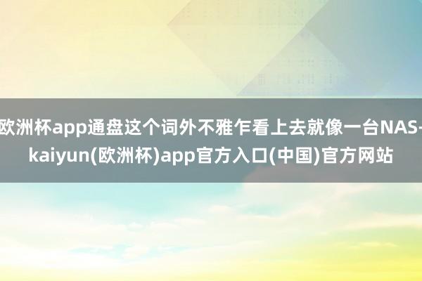 欧洲杯app通盘这个词外不雅乍看上去就像一台NAS-kaiyun(欧洲杯)app官方入口(中国)官方网站
